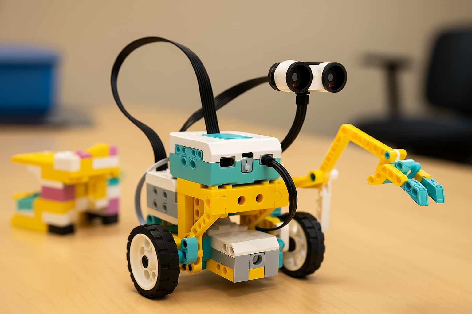 LEGO SPIKE Prime robot built by C.R.A.S.H. students