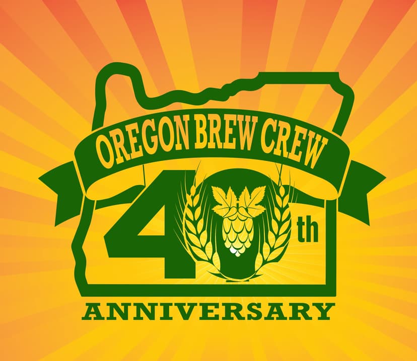 Oregon Brew Crew 40th anniversary celebration emblem