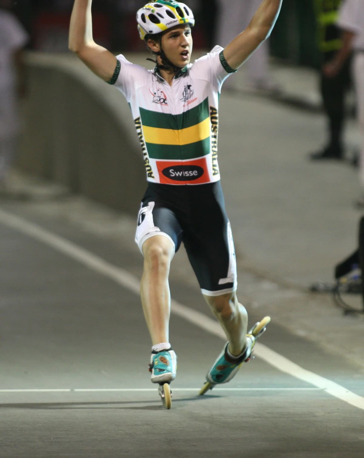 Speed Skaterz athlete racing at World Championships