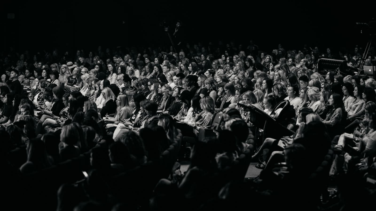 Audience watching a live performance in a theatre