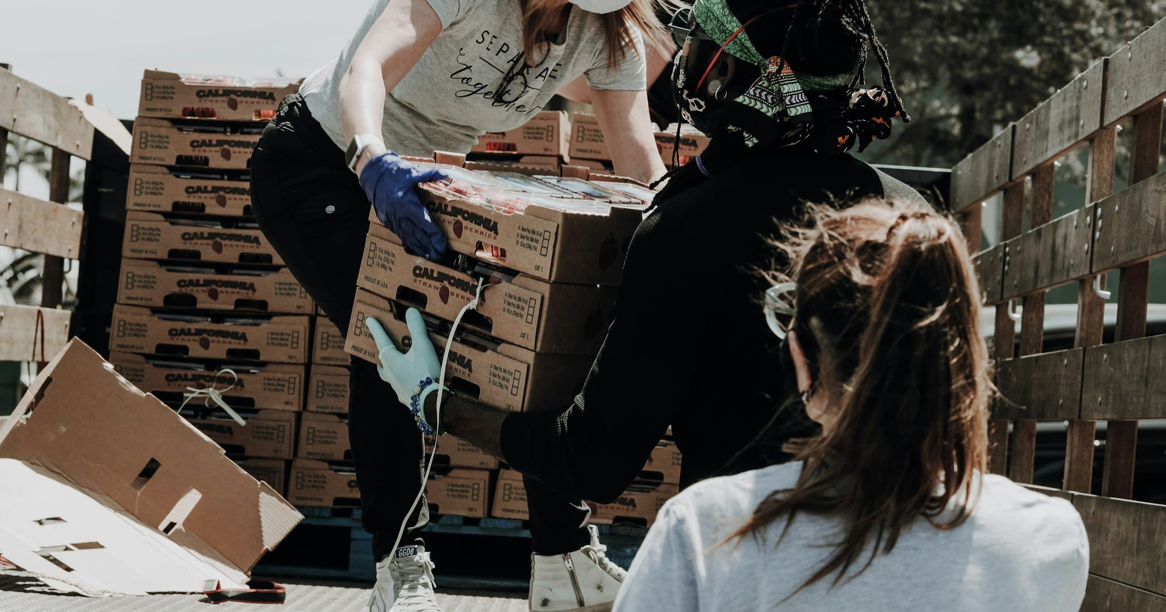 A volunteer getting organised for a club activity